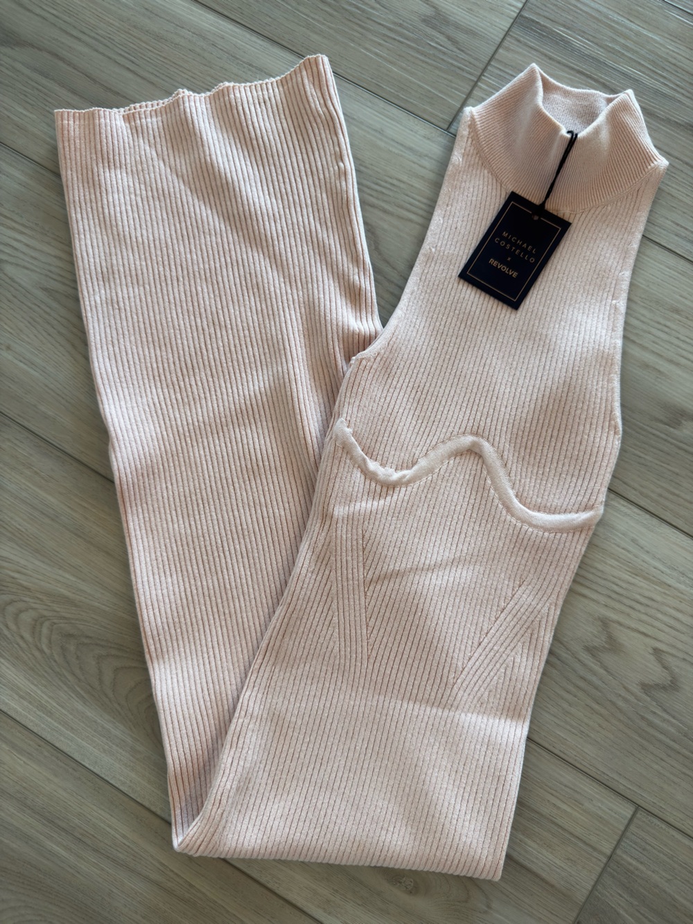 REVOLVE X Michael Costello - Annalie Long Midi Dress in Blush